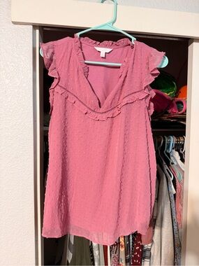 Size L Lauren Conrad Blouse-Mauve Color